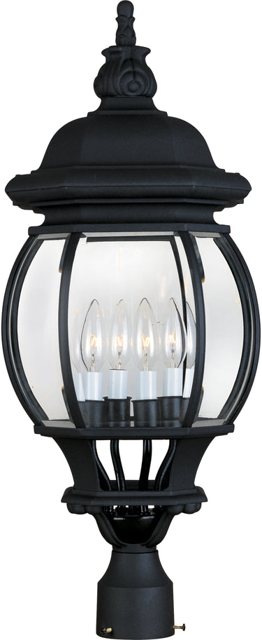 Maxim Lighting Crown Hill 4-Light Outdoor Pole/Post Lantern Black