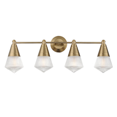 Maxim Lighting Hargreaves 4-Light Bath Vanity Natural Aged Brass