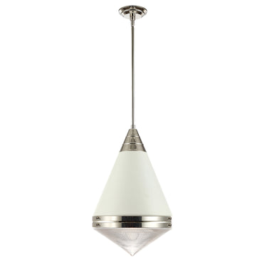 Maxim Lighting Hargreaves Pendant White/Polished Nickel