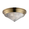 Maxim Lighting Hargreaves 3-Light Flush Mount Natural Aged Brass