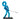 Finesse Decor Golf Man Sculpture Metallic Blue