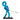 Finesse Decor Golf Man Sculpture Metallic Blue