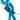 Finesse Decor Golf Man Sculpture Metallic Blue