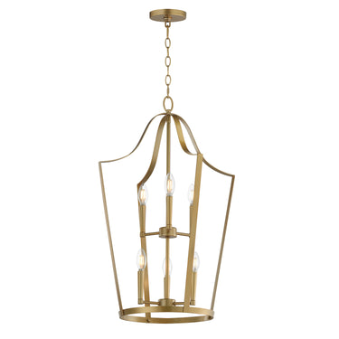 Maxim Lighting Arden 6-Light Pendant Natural Aged Brass