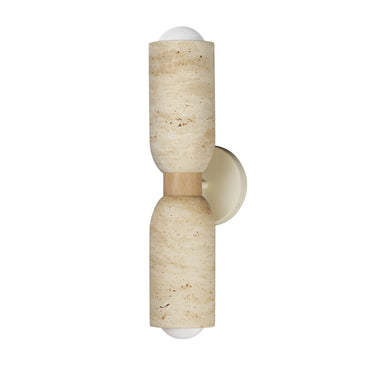 Maxim Lighting Pompeii 2-Light Wall Sconce Travertine/Oyster