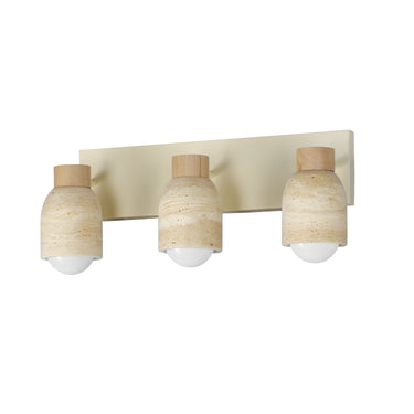 Maxim Lighting Pompeii 3-Light Bath Vanity Travertine/Oyster