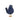 Finesse Decor Bird Sculpture Large Navy Blue