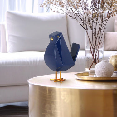 Finesse Decor Bird Sculpture Large Navy Blue