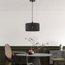 Finesse Decor Steel and Ropes with Shade Pendant Black