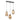 Finesse Decor Steel and Ropes 3 Light Chandelier - Black