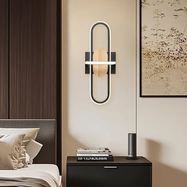 Finesse Decor Wall Lamp Black & Wood