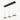 Finesse Decor 3 heads Satin Black & Wood Chandelier
