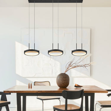 Finesse Decor 3 heads Satin Black & Wood Chandelier