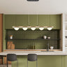 Finesse Decor Chandelier 5 Lights Satin Black & Wood