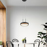 Finesse Decor 1 head Satin Black & Wood Pendant