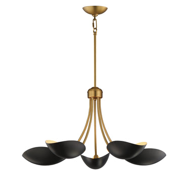 Maxim Lighting Maris 5-Light Chandelier Black/Natural Aged Brass