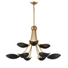 Maxim Lighting Maris 9-Light Chandelier Black/Natural Aged Brass