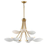 Maxim Lighting Maris 9-Light Chandelier White/Natural Aged Brass