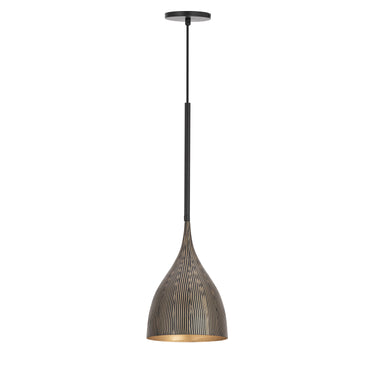 Maxim Lighting Fleur Mini Pendant Black/Gold