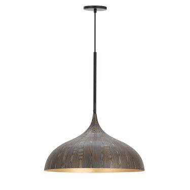Maxim Lighting Fleur Large Pendant Black/Gold