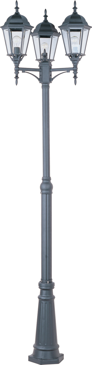 Maxim Lighting 3-Light Outdoor Pole/Post Lantern Black