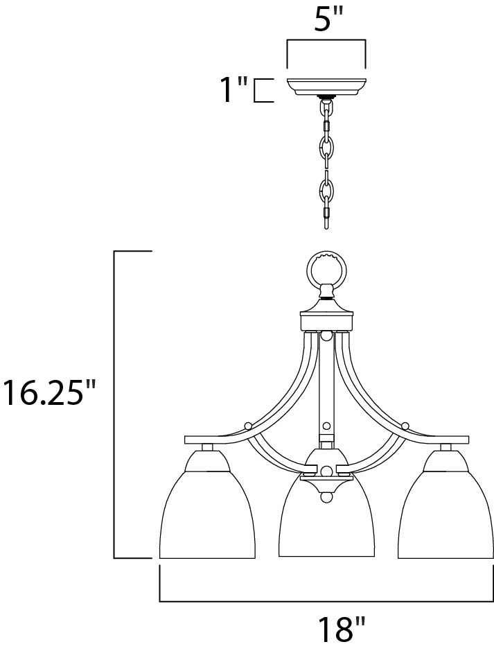Maxim Axis 3-Light Chandelier