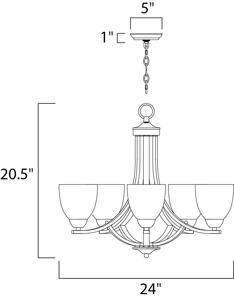 Maxim Axis 5-Light Chandelier
