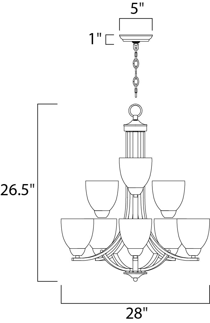 Maxim Axis 9-Light Chandelier