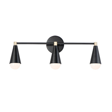Maxim Lighting Lovell 3-Light Bath Vanity Black/Satin Brass