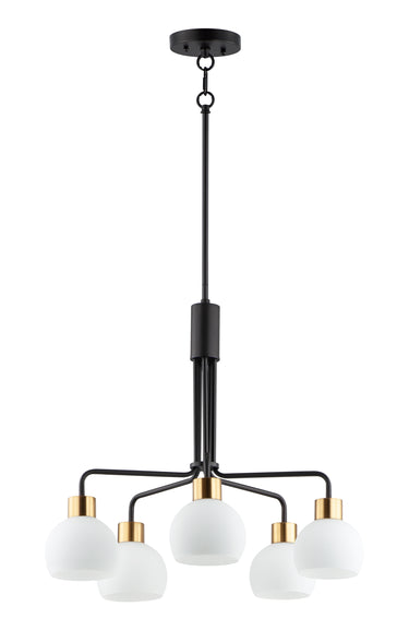 Maxim Lighting Coraline 5-Light Chandelier Bronze/Satin Brass