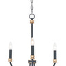 Maxim Lighting Charlton 3-Light Chandelier Black/Antique Brass