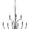 Maxim Lighting Charlton 9-Light Chandelier Black/Antique Brass