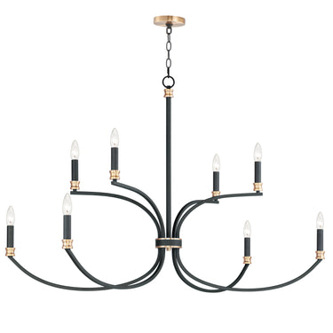 Maxim Lighting Charlton 8-Light Chandelier Black/Antique Brass