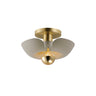 Maxim Lighting Poppy 12" Flush Mount Silver Gold/Satin Brass