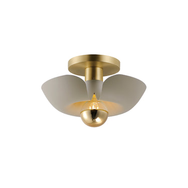 Maxim Lighting Poppy 12" Flush Mount Silver Gold/Satin Brass