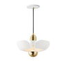 Maxim Lighting Poppy 12" Pendant White/Satin Brass
