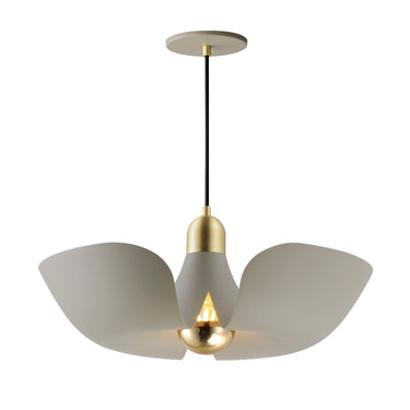 Maxim Lighting Poppy 18" Pendant Silver Gold/Satin Brass