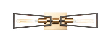 Maxim Lighting Wings 2-Light Wall Sconce Black/Satin Brass