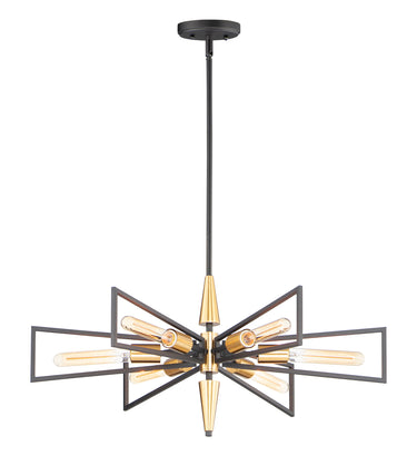 Maxim Lighting Wings 6-Light Chandelier Black/Satin Brass