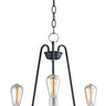 Maxim Lighting Haven 3-Light Chandelier Black/Satin Nickel
