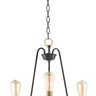 Maxim Lighting Haven 3-Light Chandelier Oil Rubbed Bronze/Antique Brass
