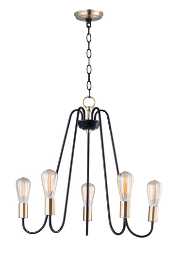 Maxim Lighting Haven 5-Light Chandelier Oil Rubbed Bronze/Antique Brass