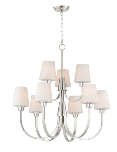 Maxim Lighting Shelter 9-Light Chandelier Satin Nickel