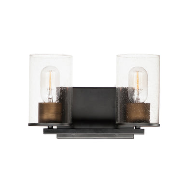 Maxim Lighting Sleek 2-Light Bath Vanity Antique Brass/Black