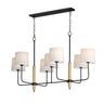 Maxim Lighting Bozeman 7-Light Linear Chandelier Natural Wood
