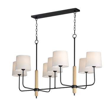 Maxim Lighting Bozeman 7-Light Linear Chandelier Natural Wood