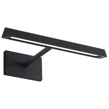 Image of Dessau 12 inch LED picture light in Nightshade Black finish, wall mounted art lighting.