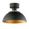 Maxim Lighting Dawn Flush Mount Antique Brass/Black