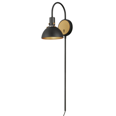 Maxim Lighting Dawn Pin Up Wall Sconce Antique Brass/Black