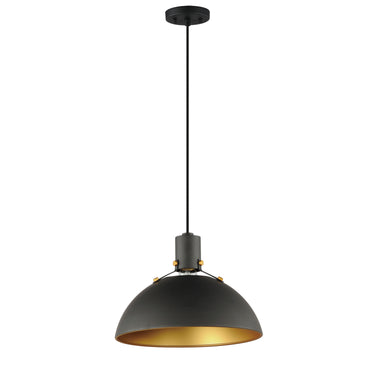 Maxim Lighting Dawn 12.5" Pendant Antique Brass/Black